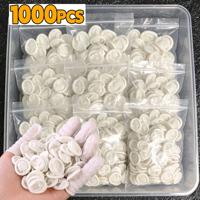 Latex Disposable Glove - 100-1000 unidades de protetores de dedos