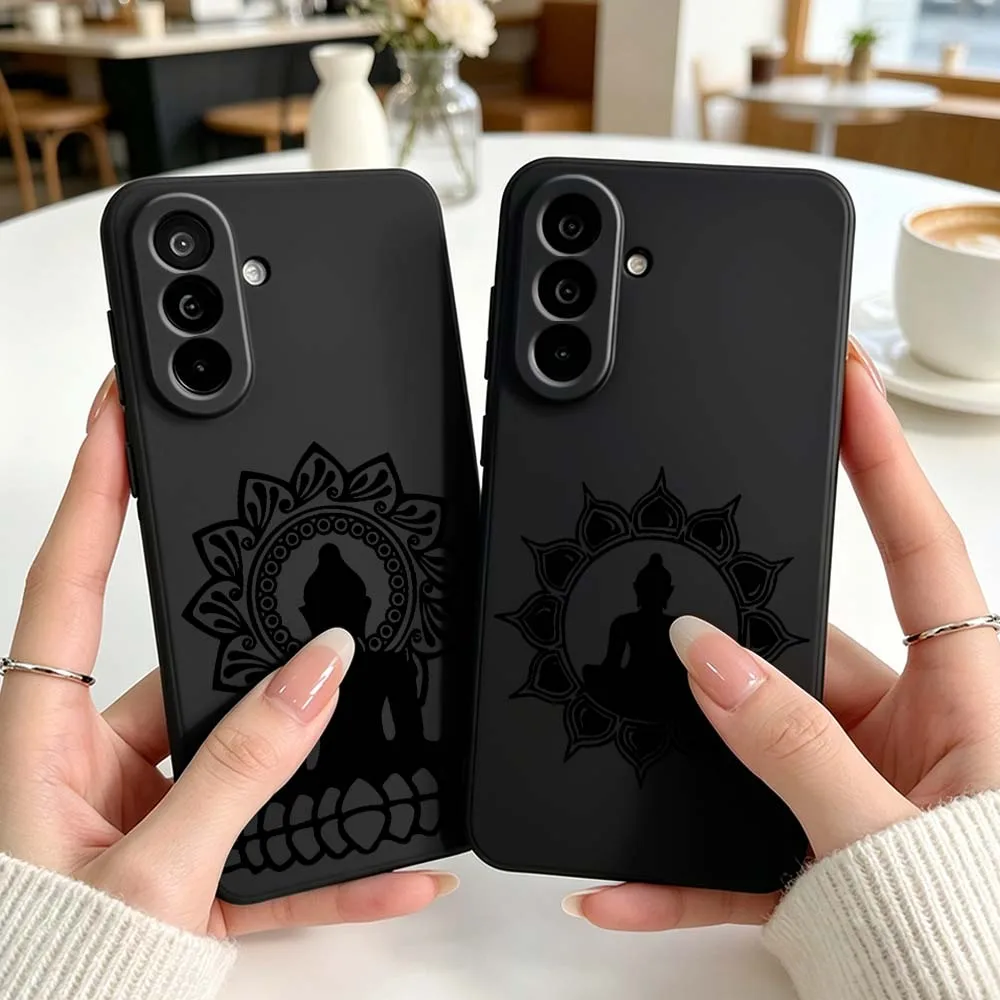 Art Mysterious Pattern Phone Case For Samsung Galaxy A71 A56 A55 A54 A53 A51 A50 A41 A16 A06 A05 Black Silicone Cover