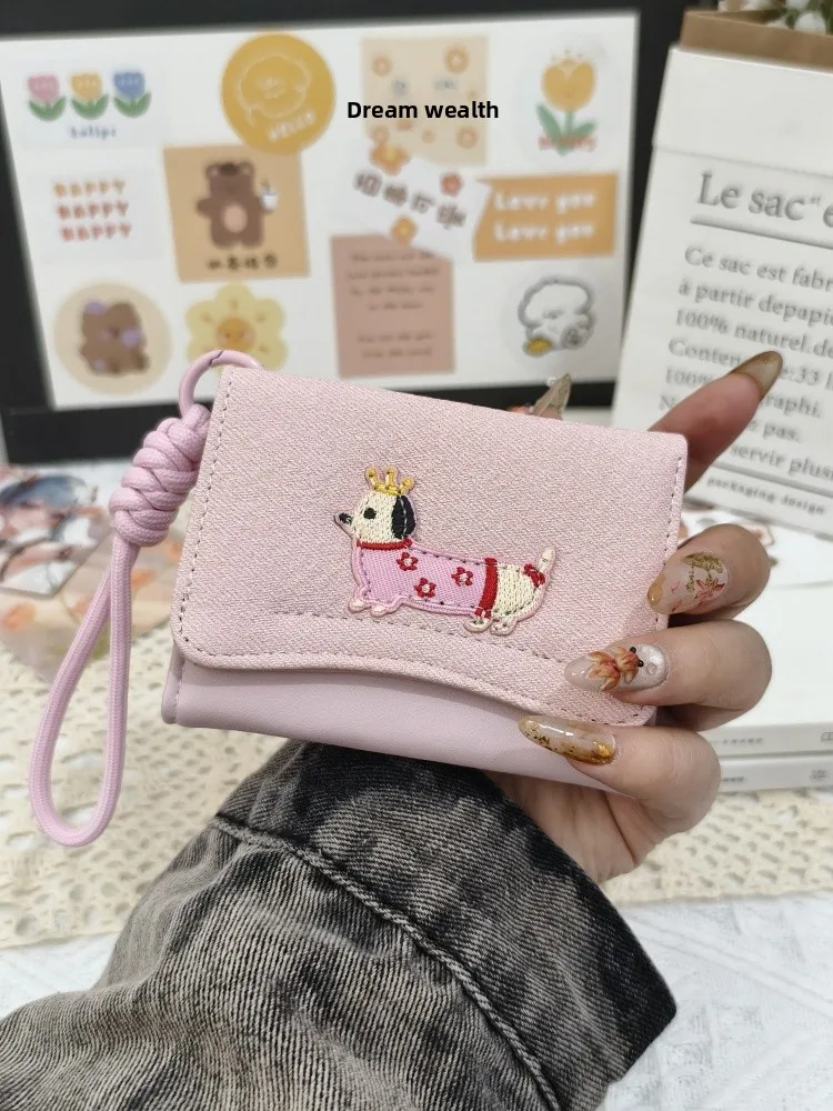 

Cute Dachund Dog Wallet ort Sle Women's Faion Thin Multi-Card Slot Money Clip Cact Handbag Trendy Spring 2025