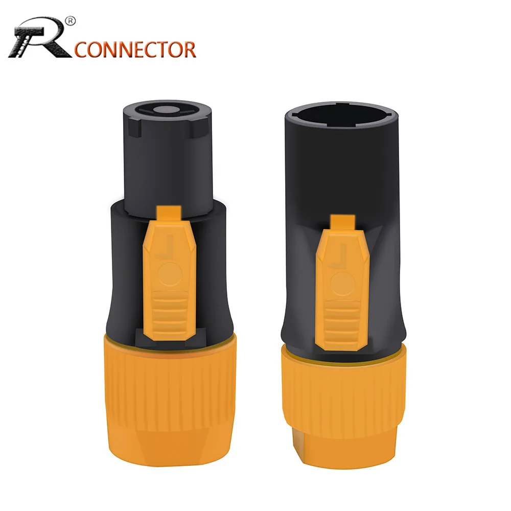 4pcs Out/In 20A Aviation Waterproof Speaker LED Large Screen Power Plug High-Power Flame-Retardant Industrial Power Connector