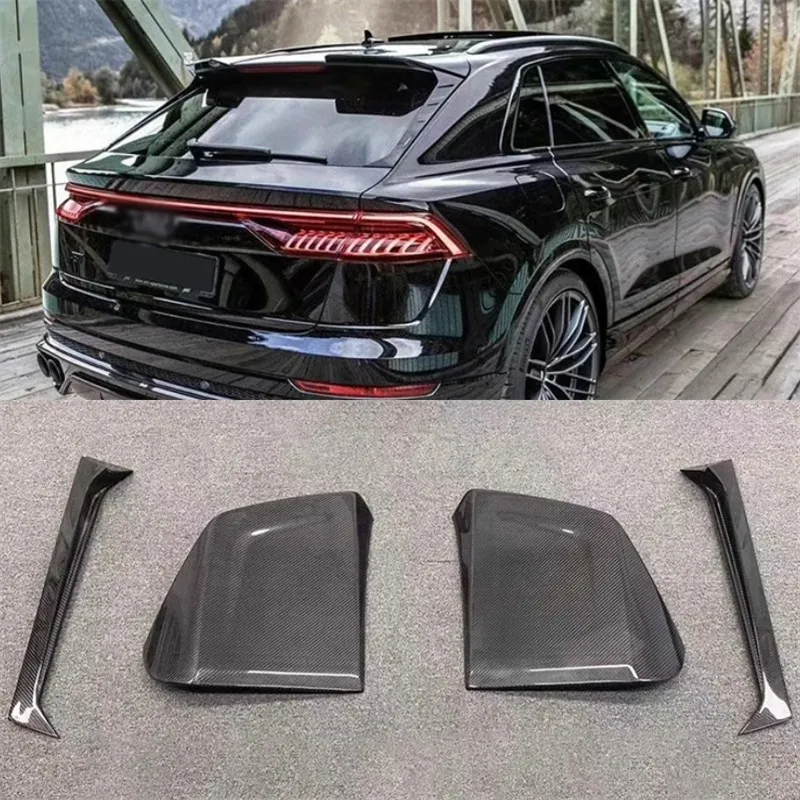 

For Audi Q8 2018 2019 2020 2021 2022 2023 Real Carbon Fiber Top Tail Wing Spoiler Kit