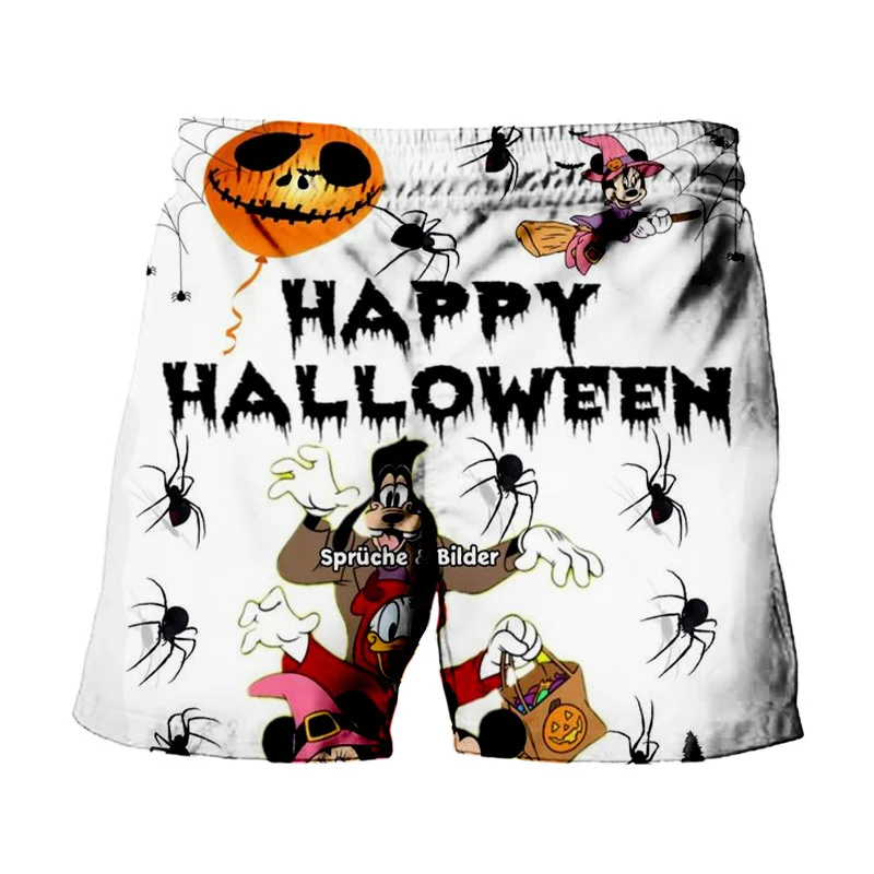 Disney Brand Stitch und Mickey Minnie Print Sommer Herren Bade bekleidung Beach Club Y2k Halloween Kollektion Mode Casual Shorts