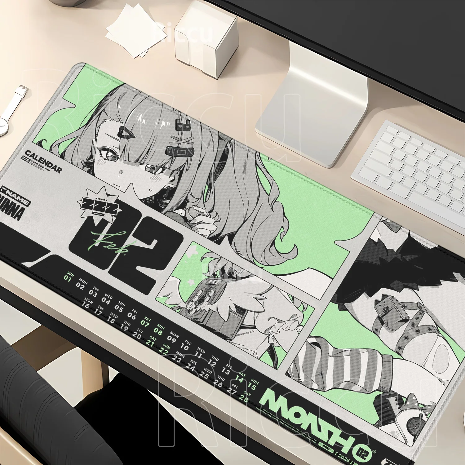 

HD Printing Mouse Pad Sunna Zenless Zone Zero ZZZ Game Large Kawaii Anime Girl keyboard Gaming Mousepad office overlock Desk Mat