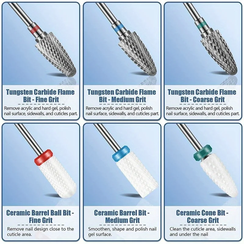 13 szt./zestaw Frezarka do paznokci Zestaw do usuwania żelu, polerowania, pedicure, manicure, obrotowy frezarka szlifierska, polerka