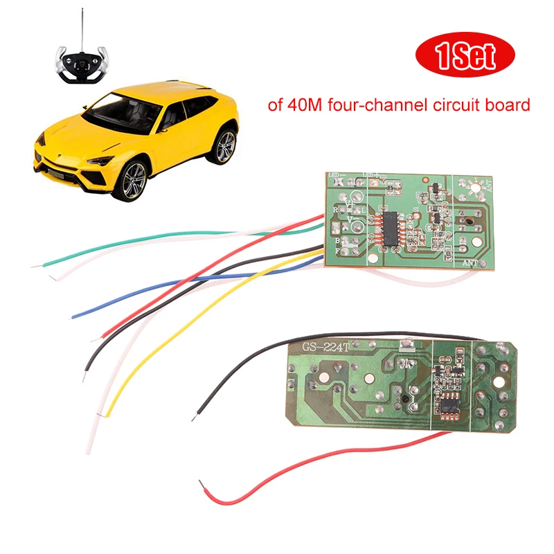 1 Set Circuit Board 40M 4CH PCB Receives Controller Module For RC Car Accessories DIY RC Airplane Remote Control Toy