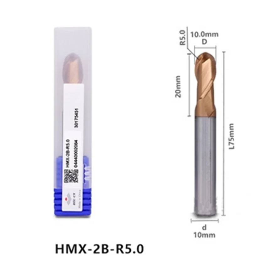 

ZCC.CT HMX-2B-R4.0/HMX-2B-R5.0/HMX-2B-R6.0/HMX-2B-R7.0/HMX-2B-R8.0/HMX-2B-R10.0 фреза с двумя острами и прямым хвостовиком, 1 шт./кор.