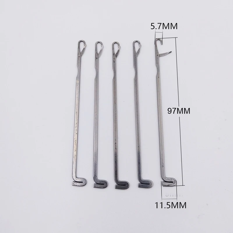 6PCS Crochet Threading Machine Beading Needle DIY Jewelry Making Bracelet Knitting Tool Carpet Wig Hook Tongue Needle Tool