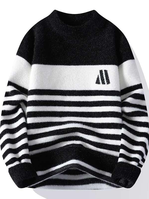 

Мужской шерстяной свитер Thiened Fce, внутренняя одежда из кроличьего меха, база для старшеклассников, подростков, больших детей...