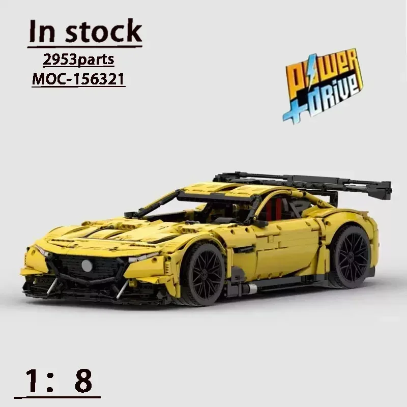 MOC-156321 Supercar GT3 Concept Car 1:8 RC Assembly Splicing BuildingBlockModelmocCreative Building Blocks Kids Birthday ToyGift