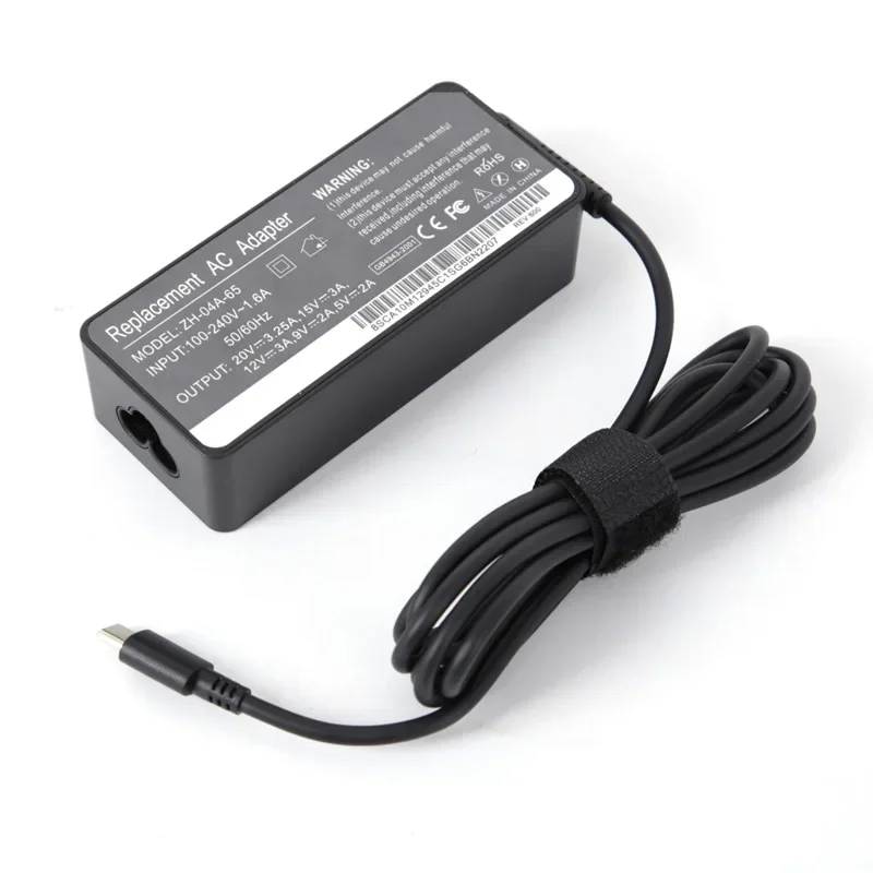 45W/65W USB C Power Supply Adapter Type C Laptop Charger Adapter AC Adapter for Lenovo Thinkpad S2 T470/MIIX720/PRO/X1/T570/P51s