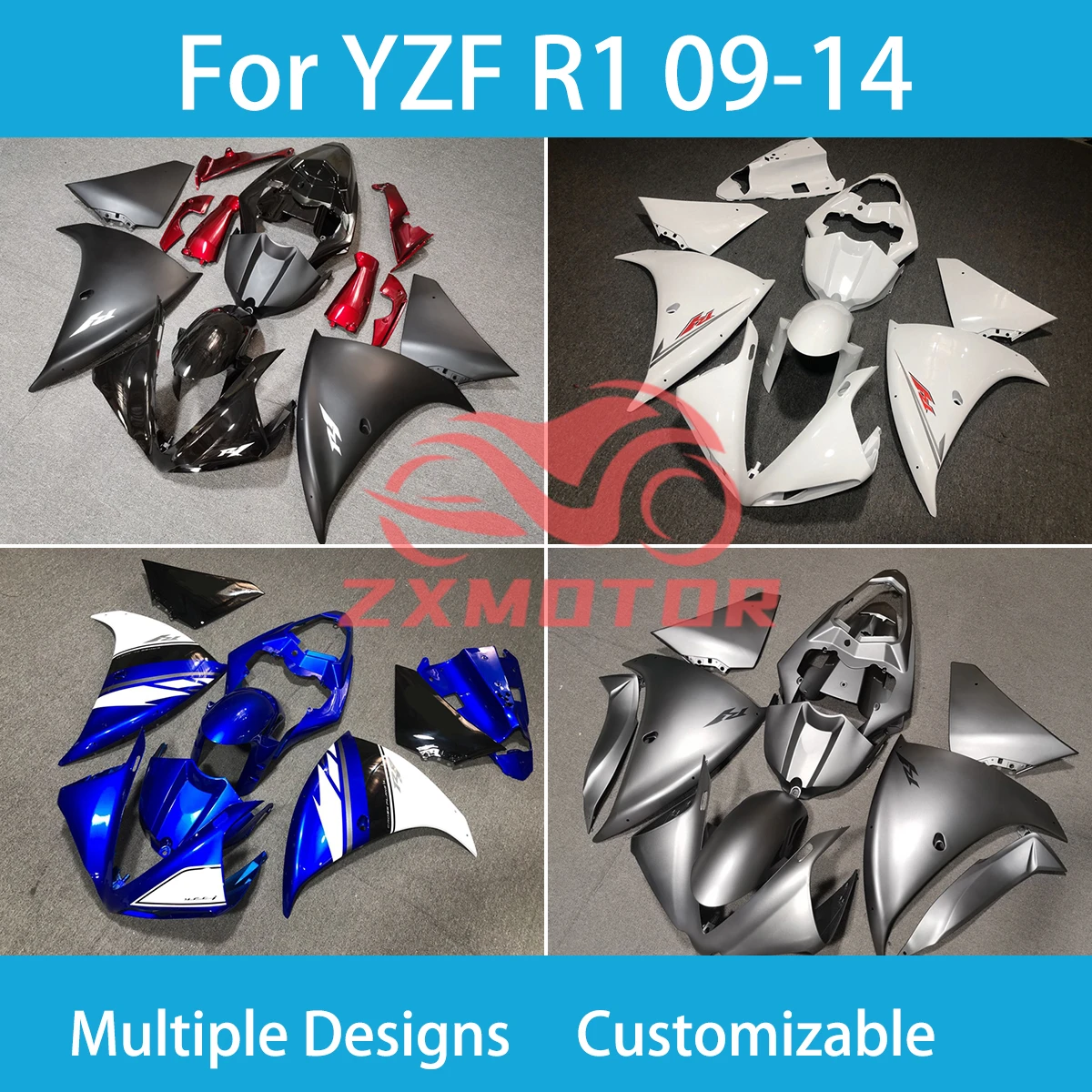 New Custom Fairing Kit for Yamaha YZF R1 09 10 11 12 13 14 Motorcycle Body Parts Set Fairings R 1 2009 2010 2011 2012 2013 2014