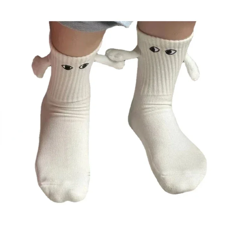 

Socks With Magnets Holding Hands Socks Medium Tube Socks Couples Holding Hands Trend Personality Super Hot Black And White