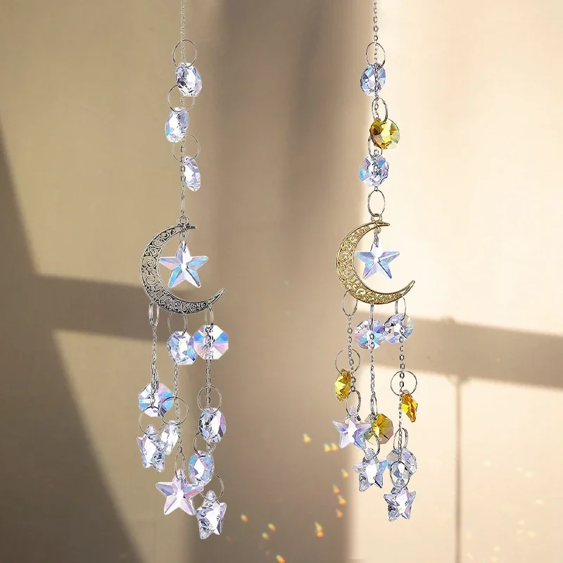 1pWind الرنين sunالماسك كريستال الرياح الدقات حديقة المنزل Suncatcher كريستال معلقة قلادة ديكور المنزل نافذة قطرة جرس 2026