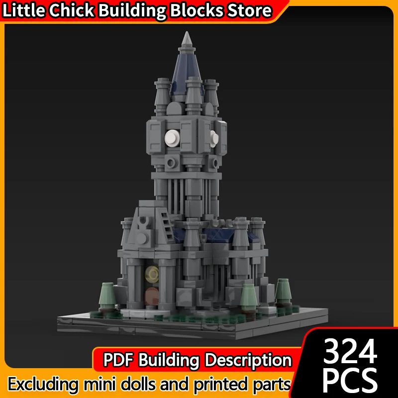 City Street View Model MOC Building Bricks Clock Tower Architecture Modular Technology Children Holiday Gifts Assemble Toys Suit