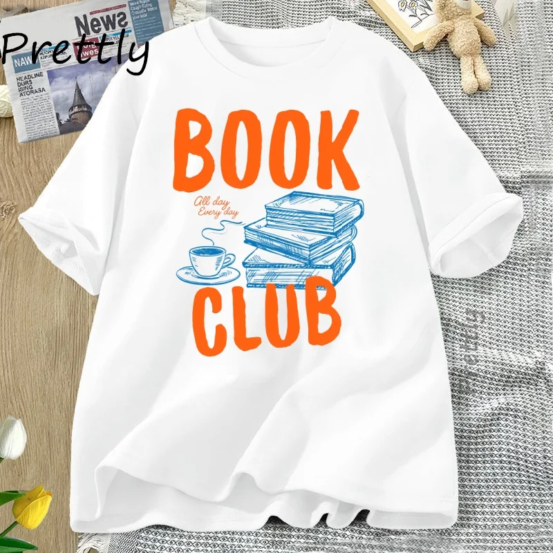 Retro Book Club T Shirt Literature Lover Reading Tshirt Bookworm Trendy Tshirt Bookish T-Shirt Book Lover Librarian Clothing