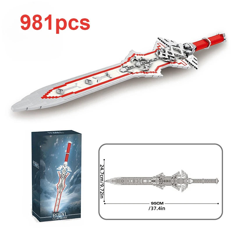 

2291pcs Classic Game Prop Sword, High Difficulty Technical Building Blocks, Movie Anime Set, Handheld Toy, Gift Bricks