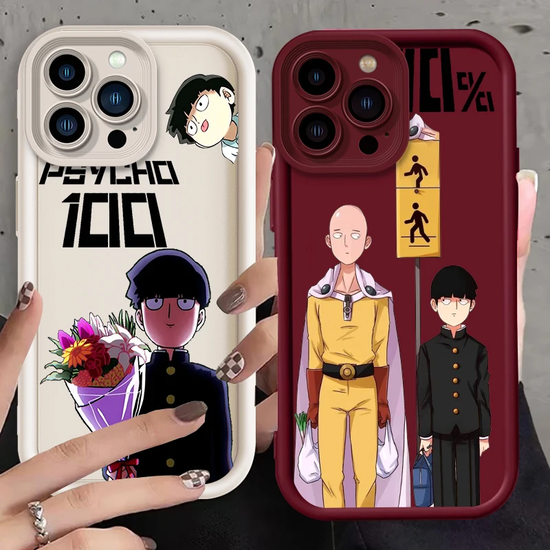 Mob Psycho 100 Anime Art Eye Ladder For Apple iPhone 15 14 13 12 11 XS XR X Pro Max Plus Funda Phone Case