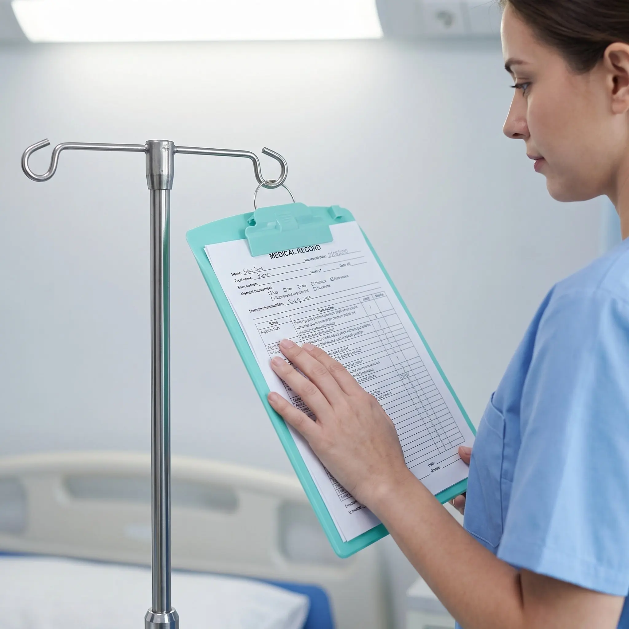2Pcs Nurse Clipboard A4 Plastic Clipboard with Hook High Capacity Medical Record Folder for Clinic Healthcare Patient Documents