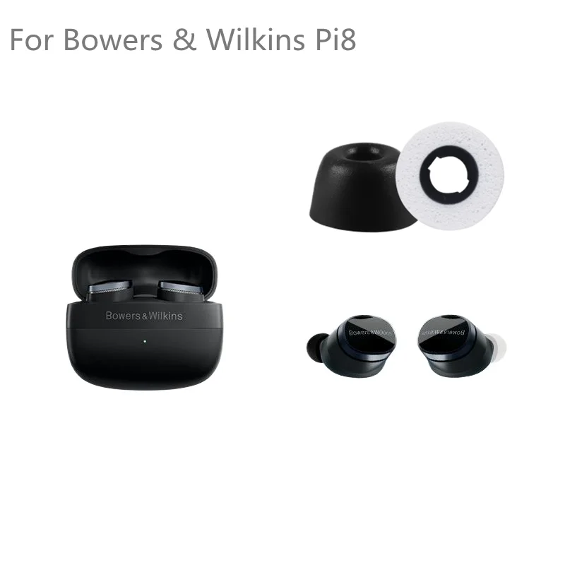 Memory Sponge Ear Tips For Bowers & Wilkins Pi8 Eartips Earbuds Tips Anti-Slip Noise Reducing Earplugs