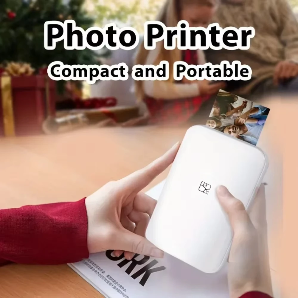 Portable Wireless Photo Printer Compatible With IOS/Android Wireless Devices, ZINK Printing, Portable Pocket Smart Printing