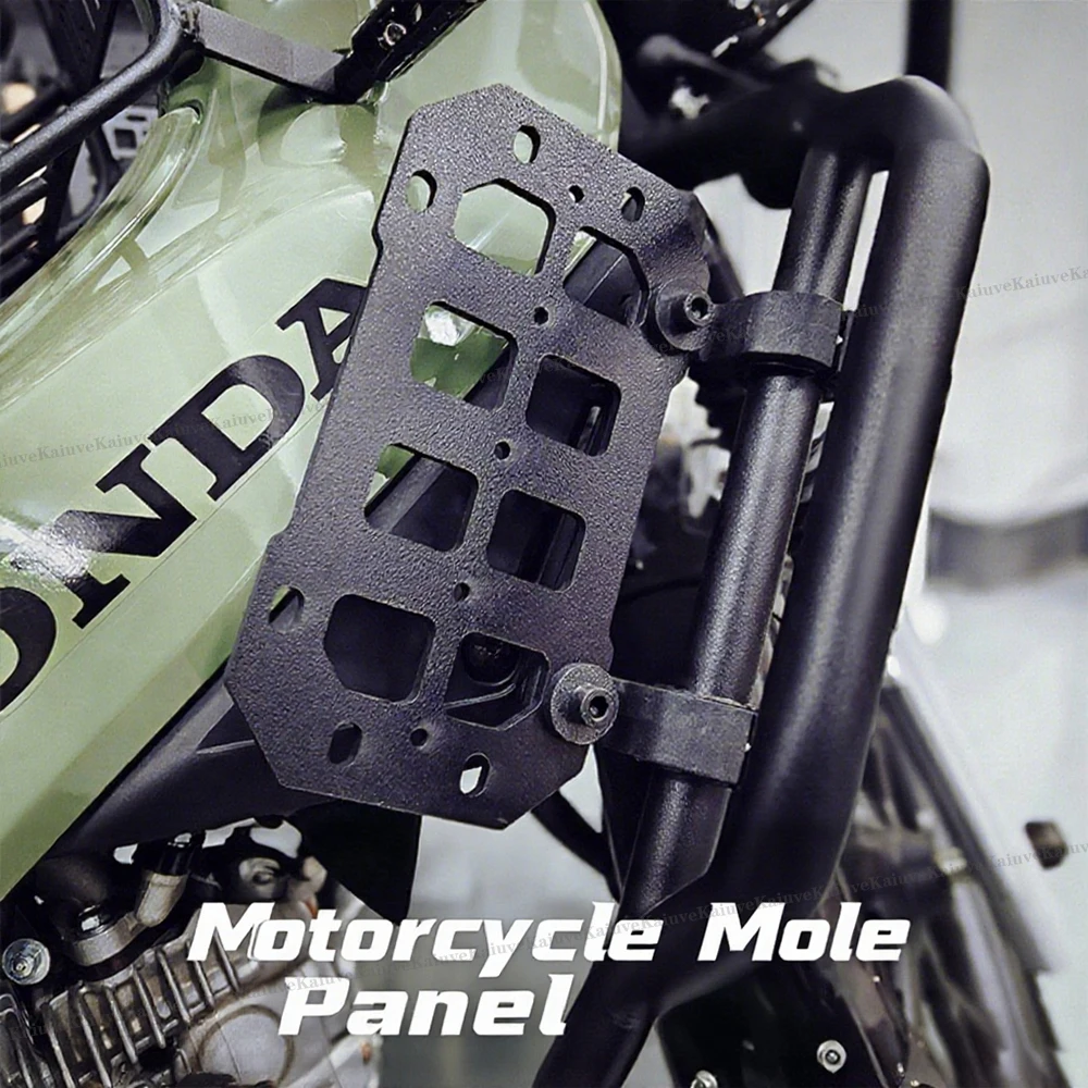 

Motorcycle Bumper Molle Panel For Trunk Storage Carbon Steel Waterproof Tactical Molle Organizer Modular Storag