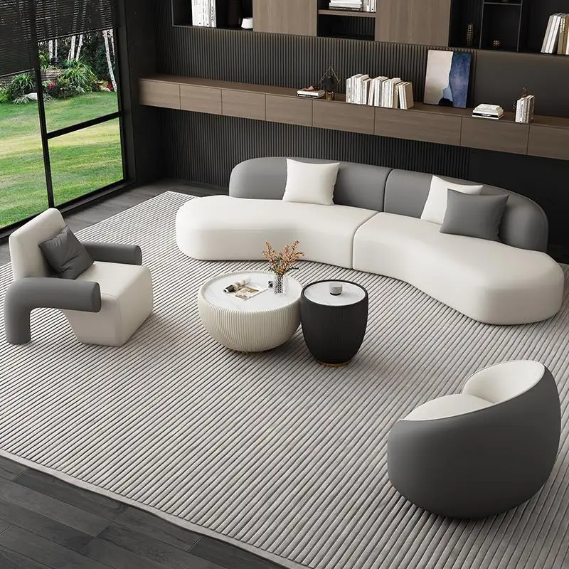 Design Large Filler Sofas Beige Wood Reclining Modern Nordic Lounges Couch Lazy Salon Luxury Divano 2 Posti Unique Furniture