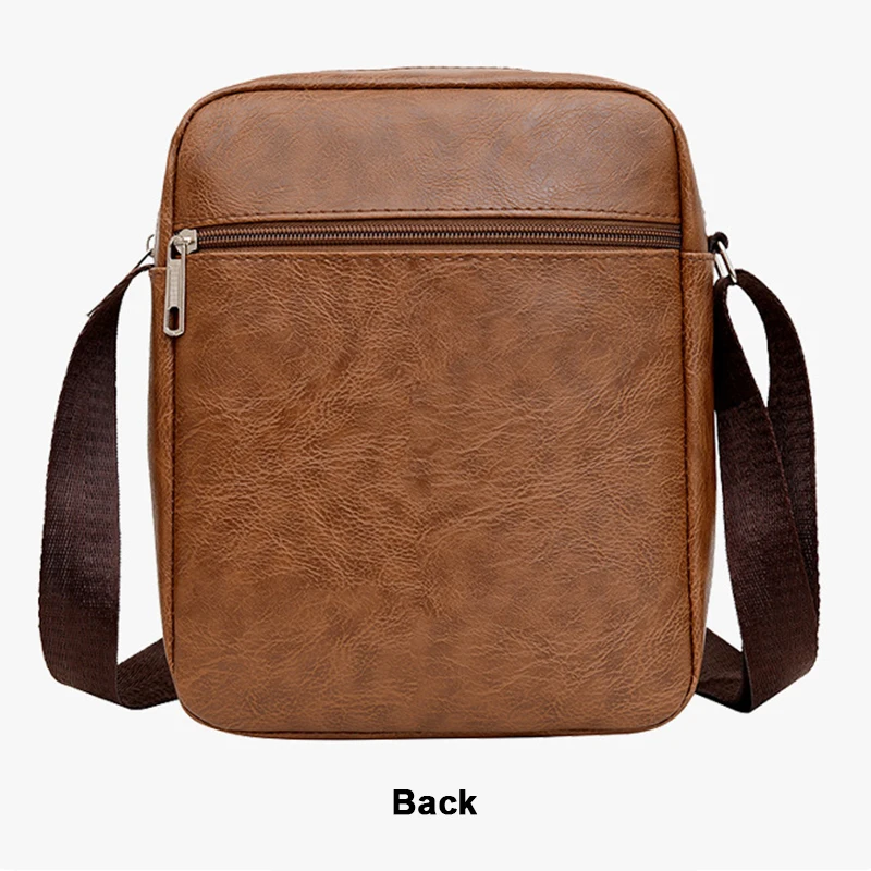 Brand Designer Men's Durable Shoulder Bag High Quality Pu Leather Cross Body Sling Bags Travel Crossbody Fashion Pack for Male
