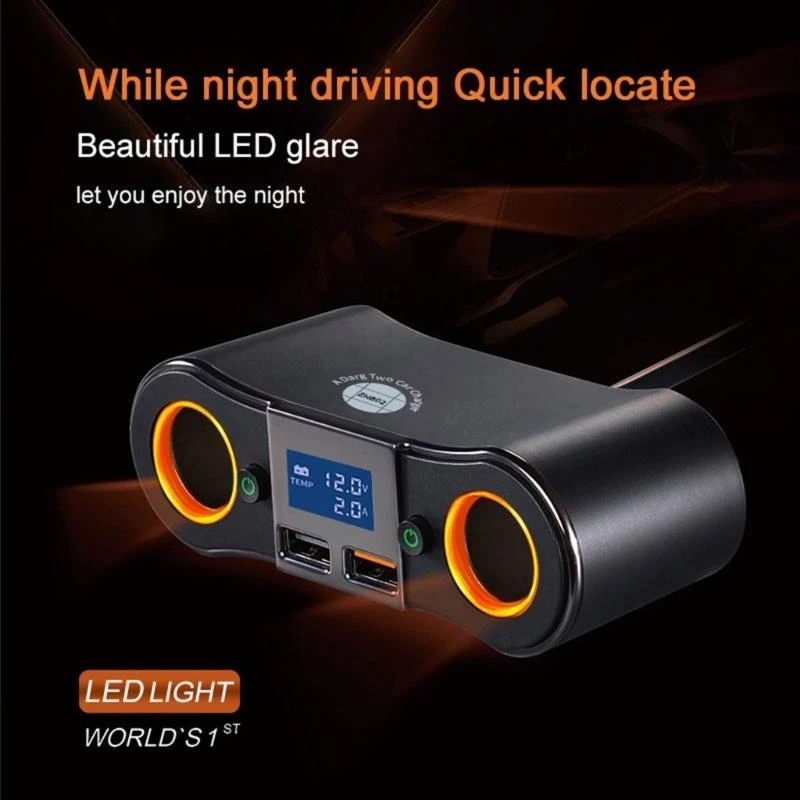 462A Car Lighters Socket Adapter Metal & Plastic Vehicle Vehicle Lighters Socket Power Socket Adapter Quick Fixing