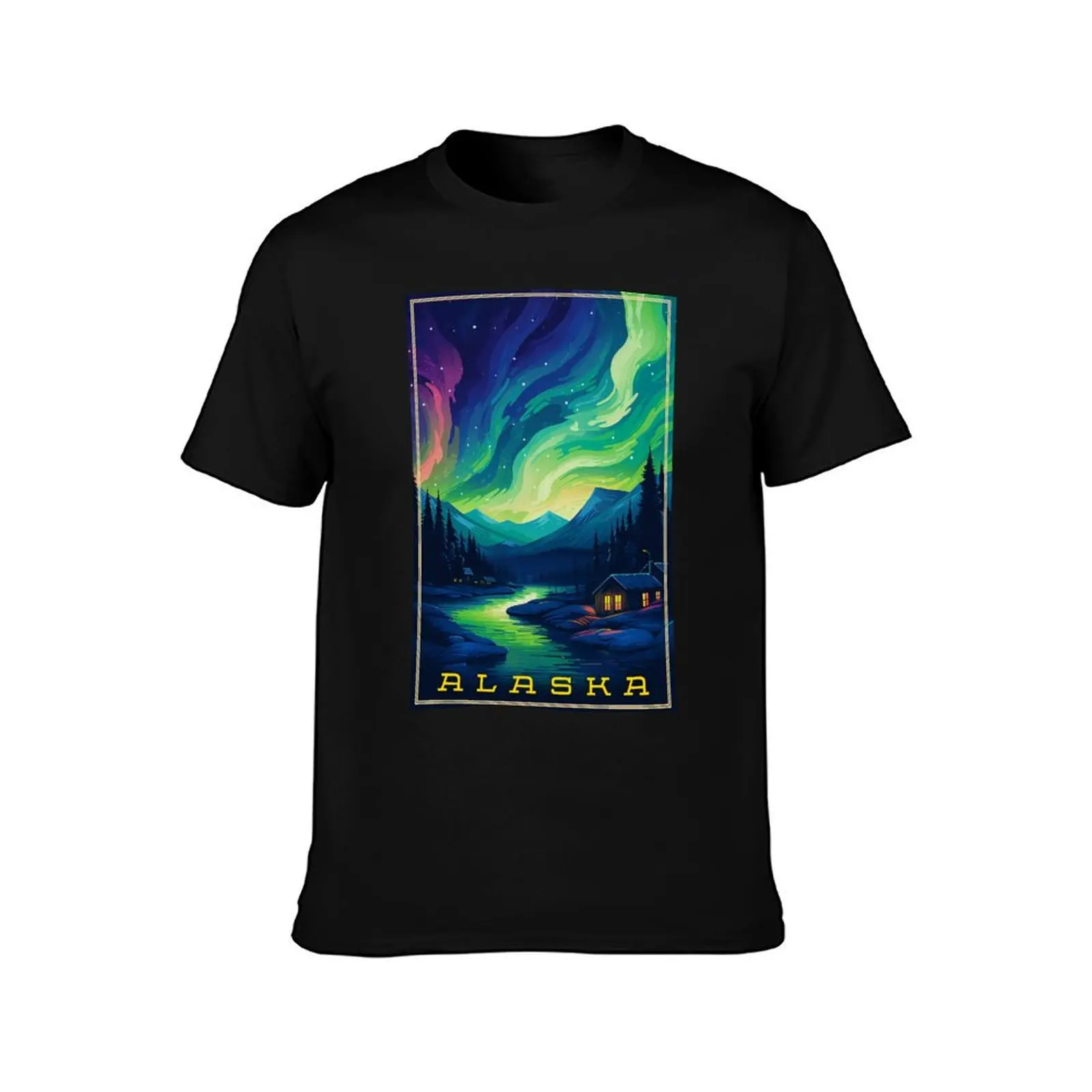 Alaska Northern Lights T-Shirt Outdoor Working T-Shirt