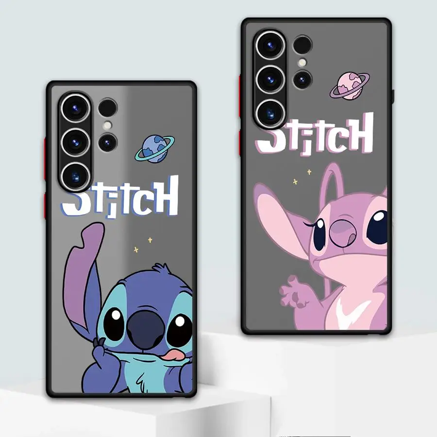 Stitch Angie Cartoon Phone Case for Samsung Galaxy S20 FE S23 Ultra S25 S22 Plus S24 Ultra S10 Lite S9 S21 Shockproof Cover