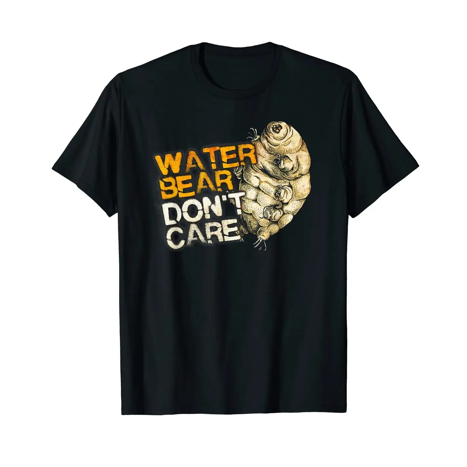 T Shirt Water Bear Don't Care by Tardigrade Science Nerd vintage Washed Stylish homme designer clothes graphic Casual
