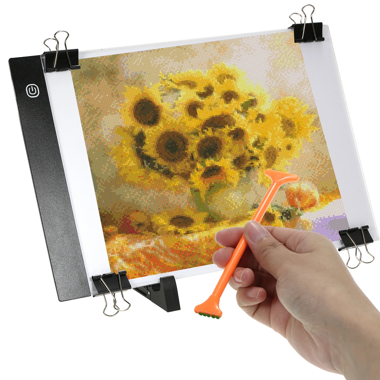 

133 шт./компл. DIY алмазная краска, наборы инструментов и аксессуаров для рисования с трассировкой формата А4, световой короб, многоразмерный лоток для алмазной ручки, инструмент