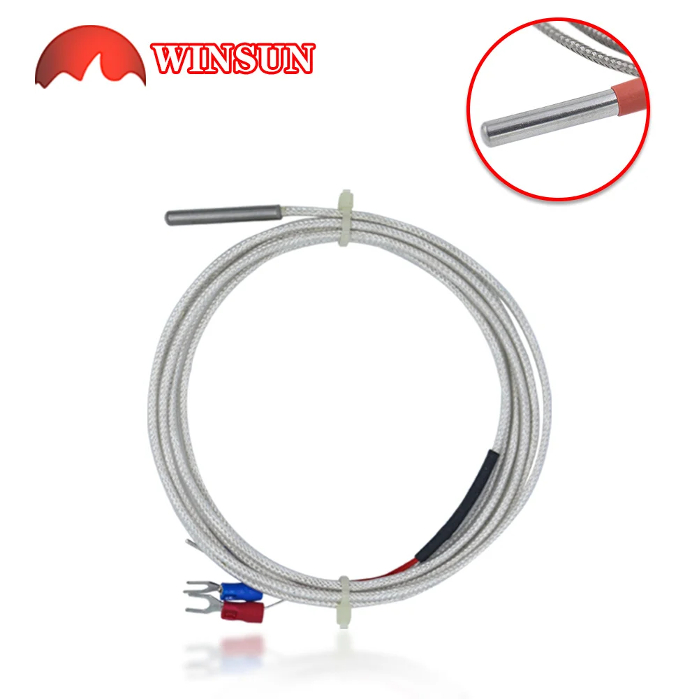 

Stainless Steel PT100 Temperature Sensor Thermocouple with 1/3M Cable Temperature sensor