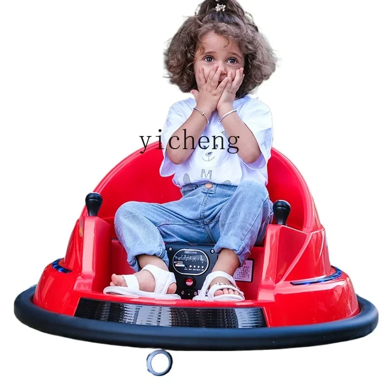 

Tqh Children's Electric Car Infant Bumper Car Can Sit Baby's Stroller Four-Wheel Car with Remote Control