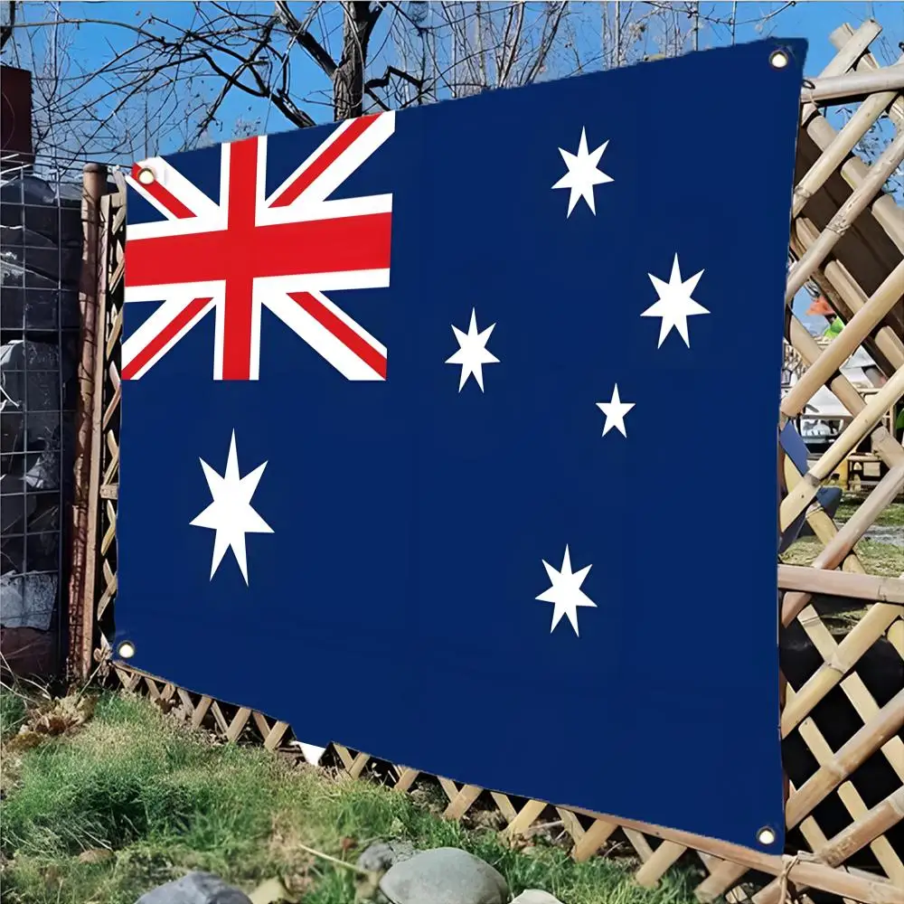 Flag of Australia Flags Edgeless four-ring hanging decor indoor outdoor compatible easy for hanging display