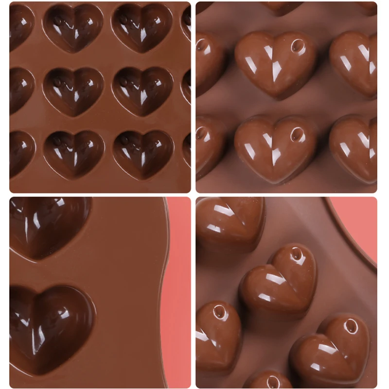 Heart Chocolate Patisserie Candy Bar Mould Cake Decoration Kitchen Baking Accessories New Silicone Mold 2023 Baking Accessories