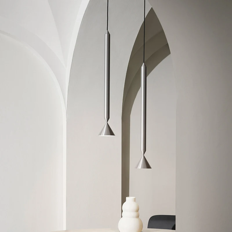 Nordic Pendant Light Long Pole Designer for Kitchen Island Small Single Head Hanging Lamp for Dining Room Bar Macaron Chandelier view 2