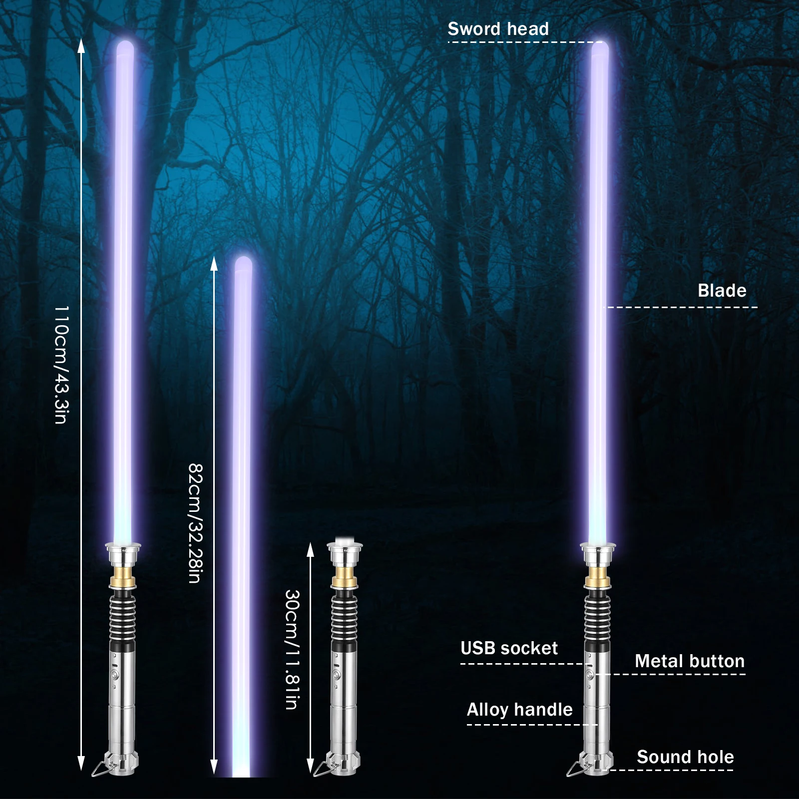 Xenopixel Lightsaber Luke Laser Sword Smooth Swing Metal Handle Laser Sword Lightsaber With Heavy Sound Effects Mode FX Duel Toy