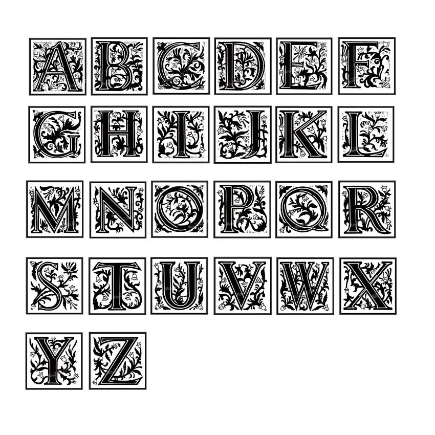 A to Z Letter Self-Inking Stamp Square 3x3cm Family Name Seal Memento Design Seals for GIFT Alphabet Book Stamps  2023 DIY Craft