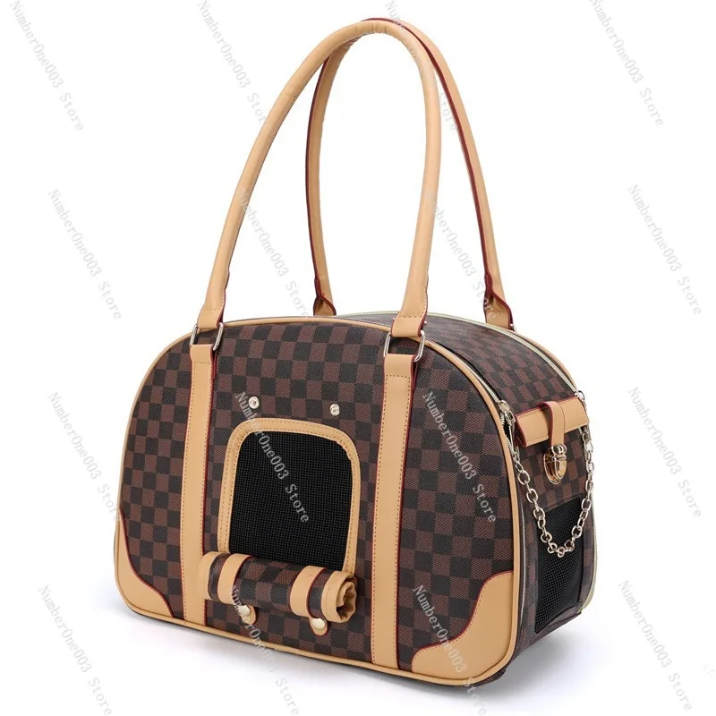

High-end PU Cat Bag Cat Outing Breathable Waterproof Fashion Pet Bag Single Shoulder Multi-functional Cute Pet Handbag