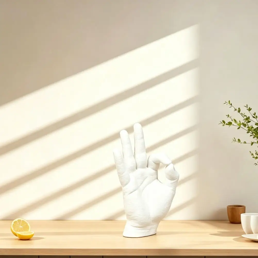 Hand Ornament 3d Printed Hand Decor 3d Printed Hand Figurine Sculpture Modern Gesture Shape Ornament Decorative Statue for Home