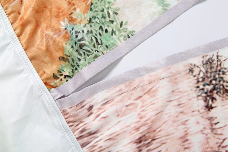 Weird Puss Buntes Kleid mit Leopardenmuster für Damen, sexy, tiefer V-Ausschnitt, rückenfrei, Patchwork, Puffärmel, heiß, für Urlaub, Party, Club, figurbetont – Detail 7