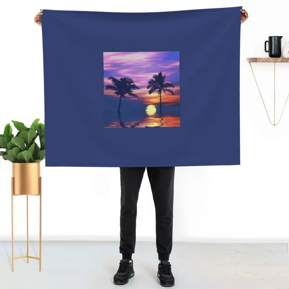 Sunset and Reflection Throw Blanket Thermals For Travel Designers Blankets Sofas Of Decoration Nap Multi-Purpose Picnic Blankets