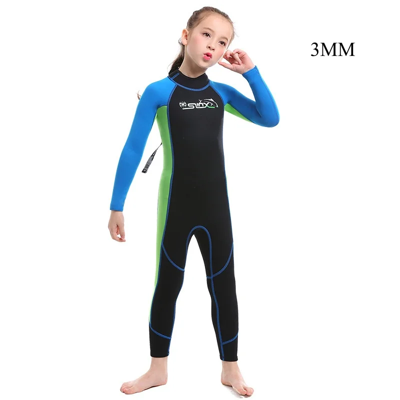 

3MM Scuba Keep Warm Full Body Outdoor Water Sports Surfing Swim Diving Suit Kids Neoprene Spearfishing Kayaking Snorkel WetSuit