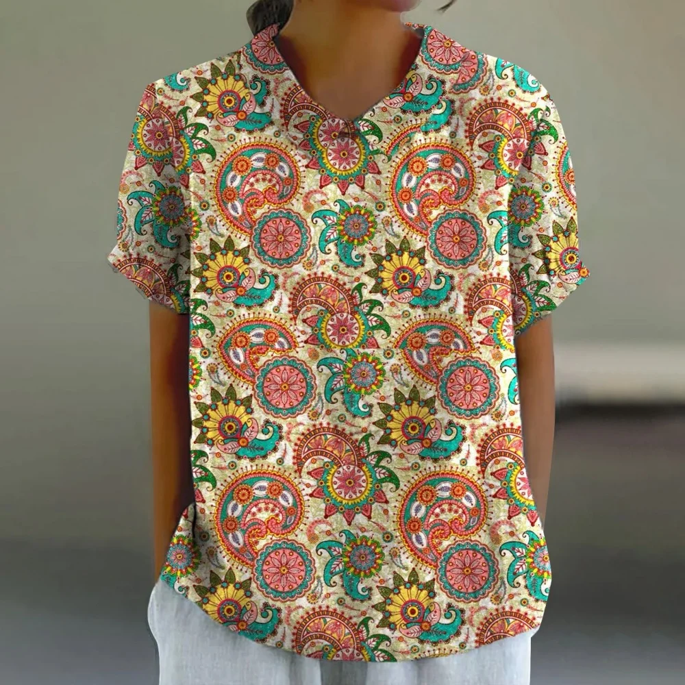 

2025 summer Woman Clothes Top New Listing women t-Shirts Retro Style Dresses for Womens Jacket T-shirt Peter Pan Collar Blouse