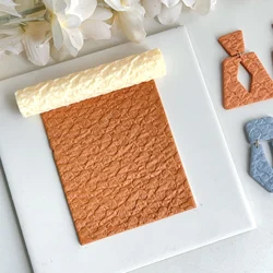 Wool Fabric Soft Pottery Earring Polymer Clay Cutter Roller Texture Polymer Clay Seamless Polymer Clay Texture Roller claycutter