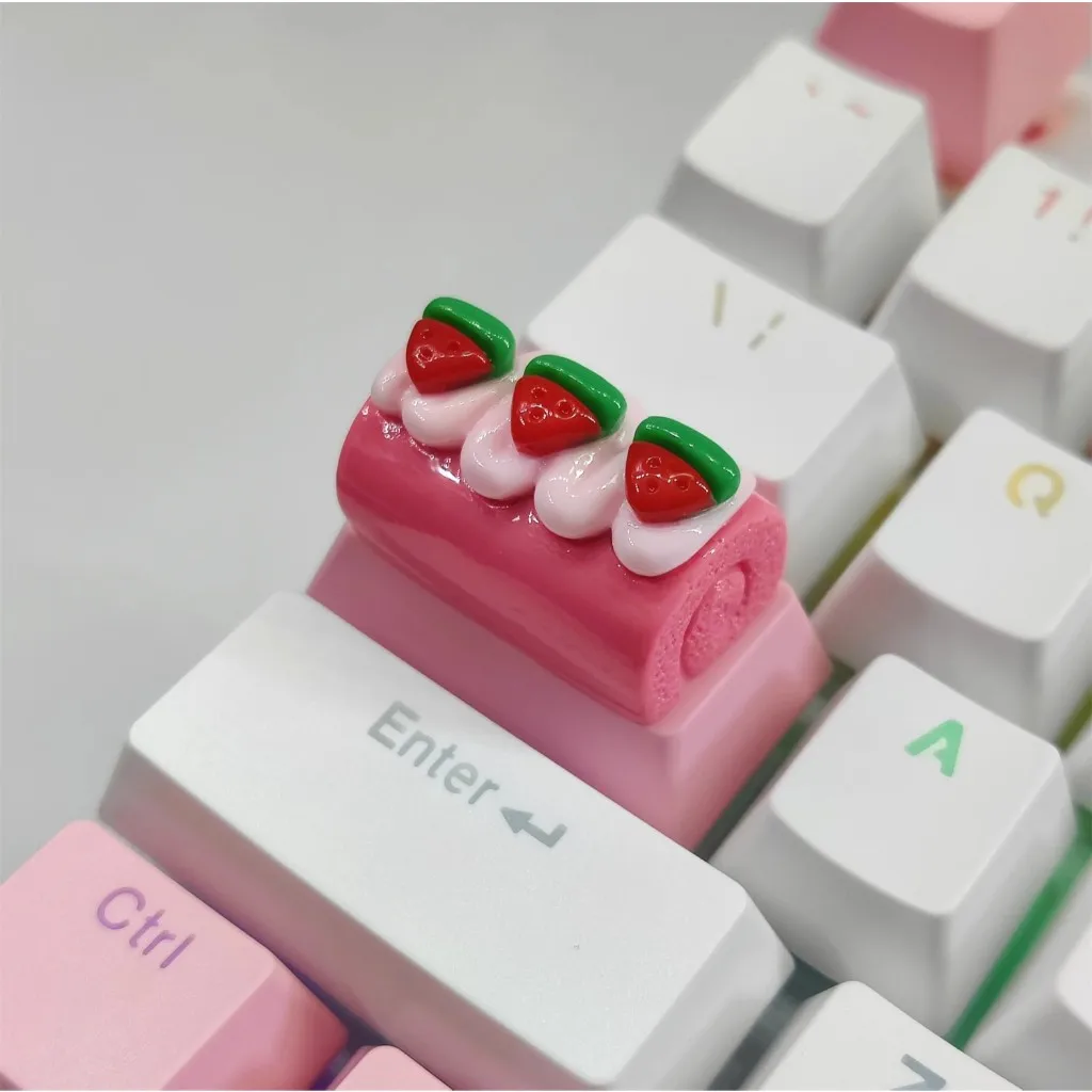 Mechanical Keyboard Cute Personalized Keycaps Multi-color Cake Cross Axis Supplementary Key Cover