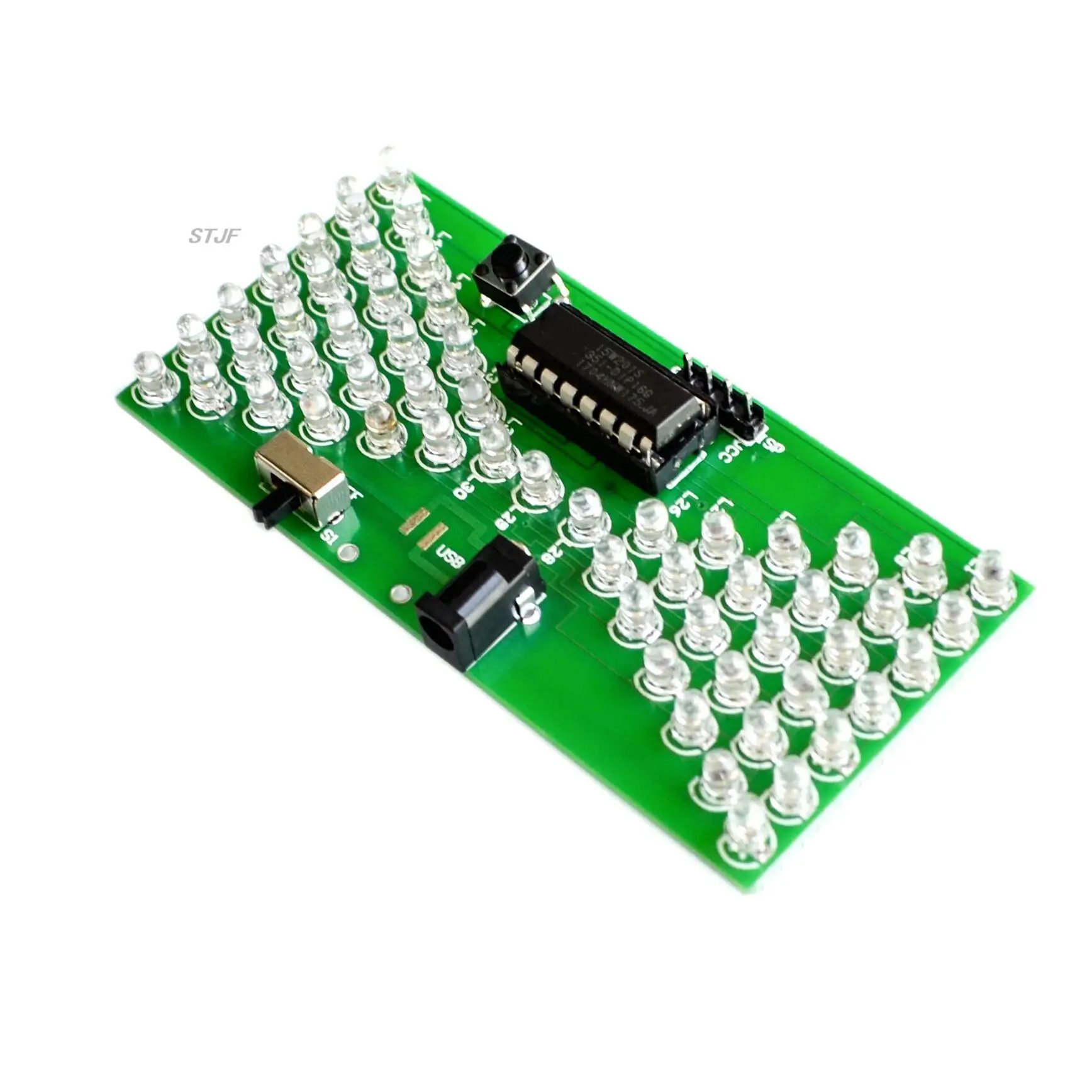 5V Electronic Hourglass DIY Kit Funny Electric Production Kits Precise With LED Lamps Double Layer PCB Board 84*40mm