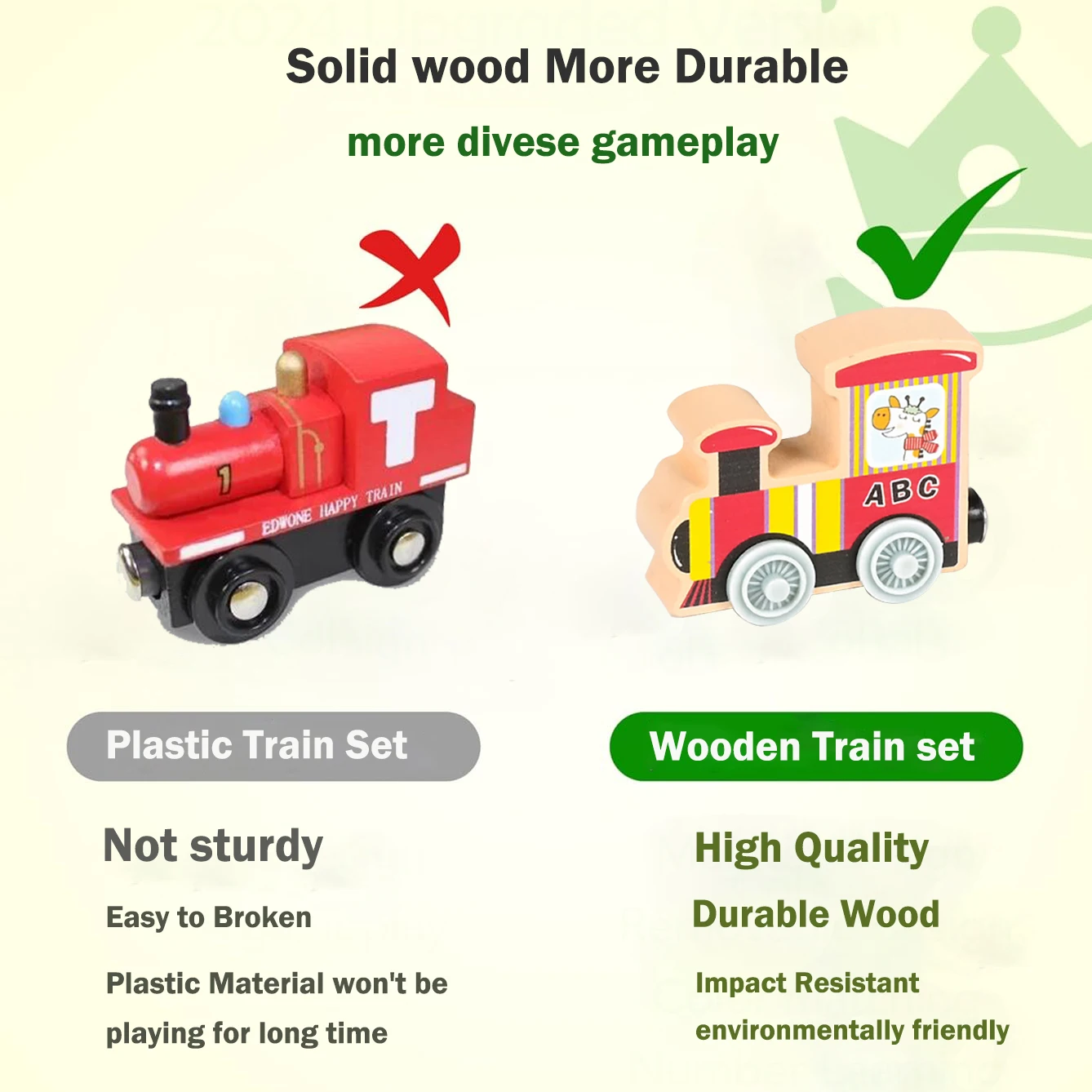 Montessori Magnetic Wooden Train Toys Early Educational Cognition Animal Toy Sorting Learning Teaching Car Cartoon Set For Kids