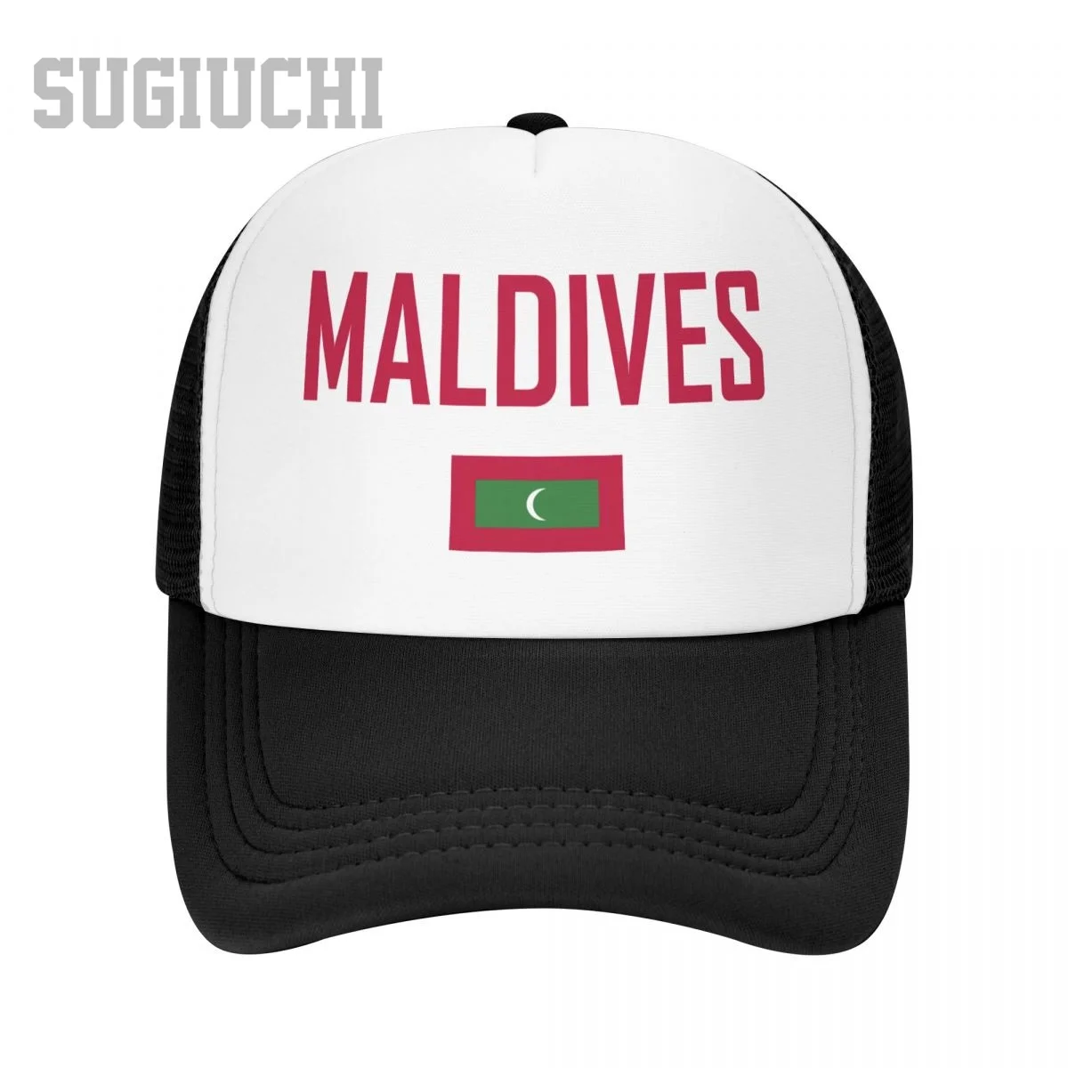 Unisex Mesh Cap Hat MALDIVES Flag And Font Trucker for Men Women Baseball Caps Outdoors Cool